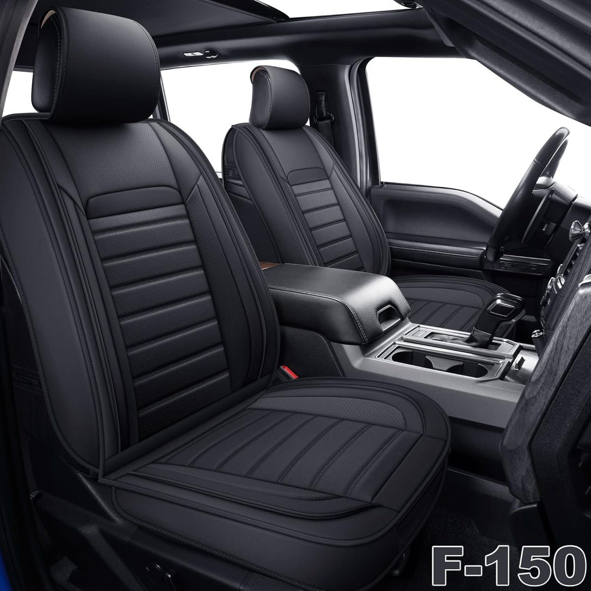 Faux Leather Car Seat Covers Front Pair I3653