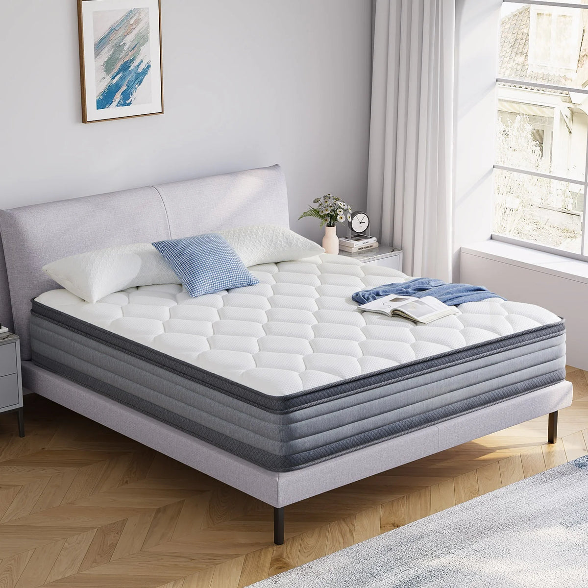 Queen 9" Hybrid Gel Memory Foam Innerspring Mattress C442