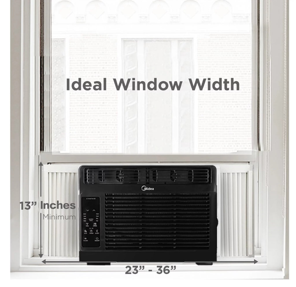 6,000 BTU 115V Window Air Conditioner with Remote, Up to 250 sq ft, Black N55679