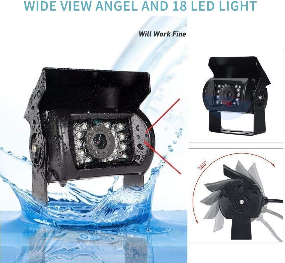 9'' Quad Split Screen HD Backup Camera System D169