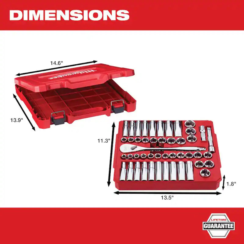 1/4 in. and 3/8 in. and 1/2 in. Drive SAE/Metric Ratchet and Socket Mechanics Tool Set (153-Piece) N7433