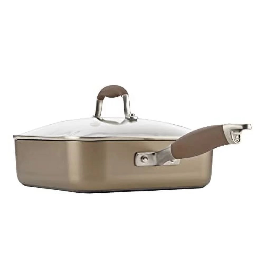 Hard-Anodized Non-stick 4-Quart Covered Square Saute D92412