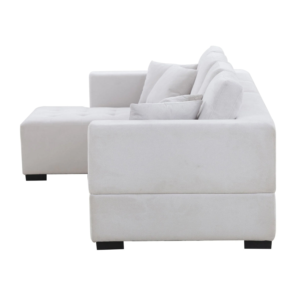 134'' Beige L-Shape Sectional Sofa P6227