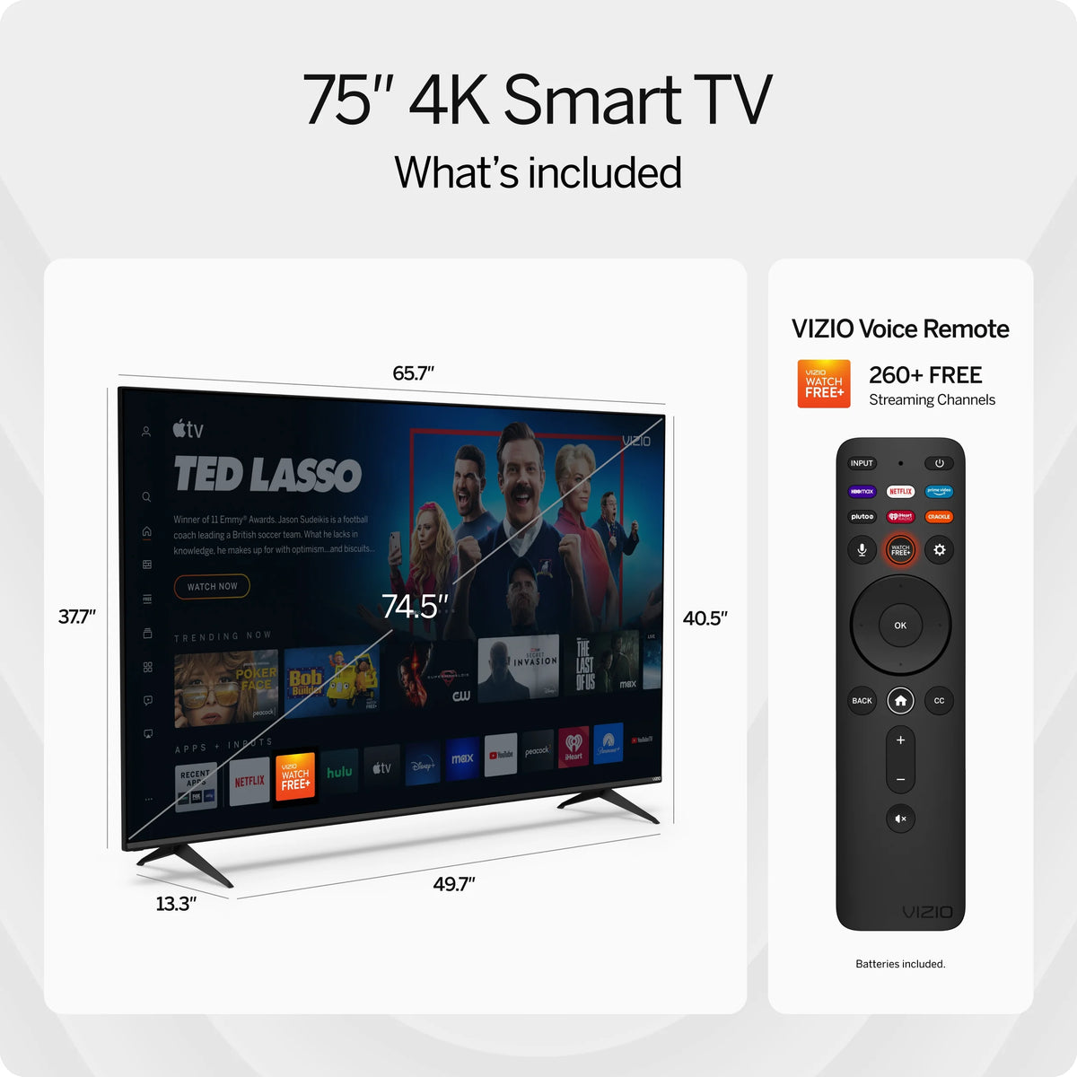 75" 4K LED HDR Smart TV T974332