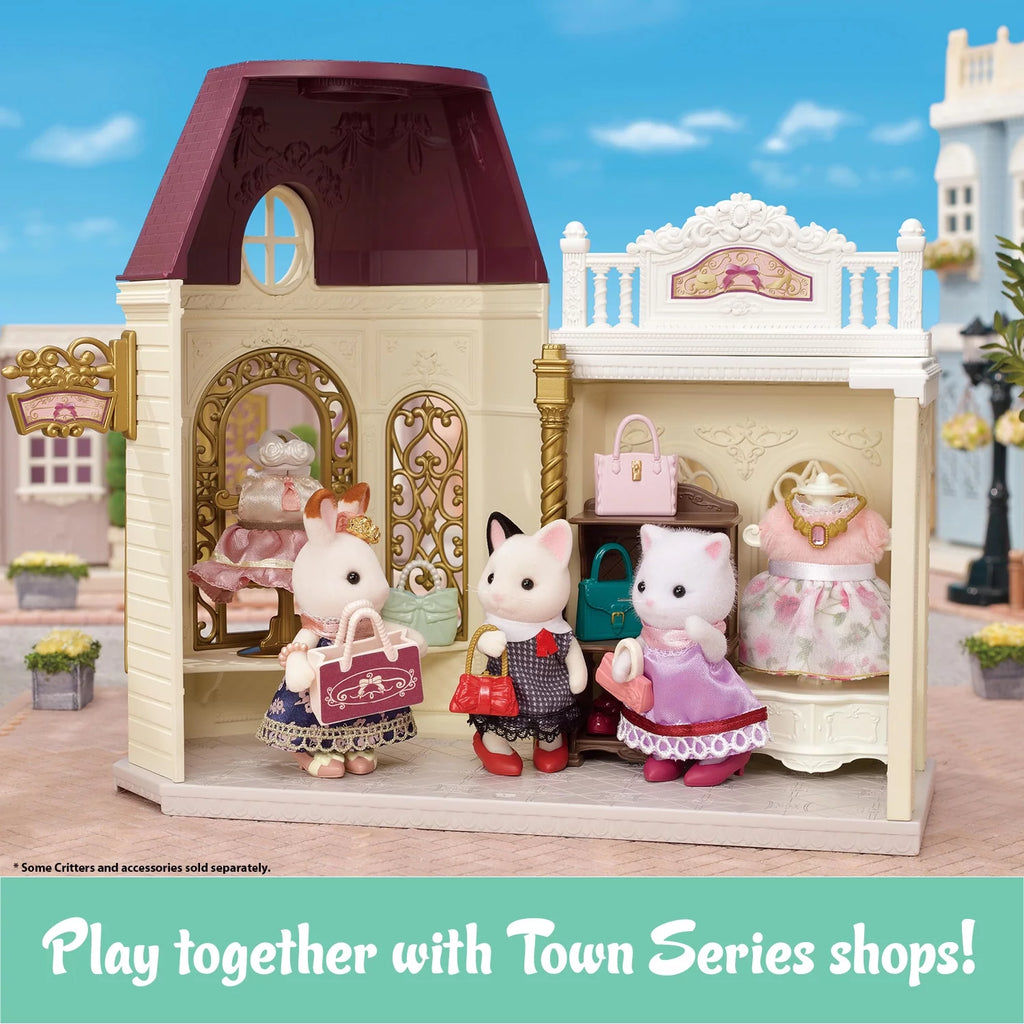 Tuxedo Cat Dollhouse Playset with Figure and Fashion Accessories E736