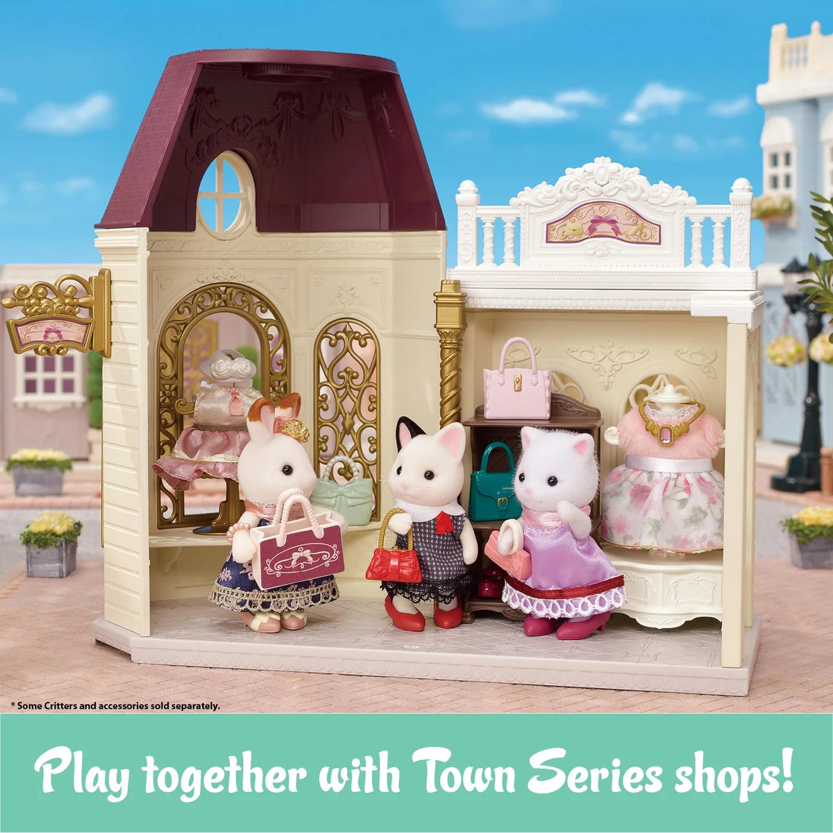 Tuxedo Cat Dollhouse Playset with Figure and Fashion Accessories E736