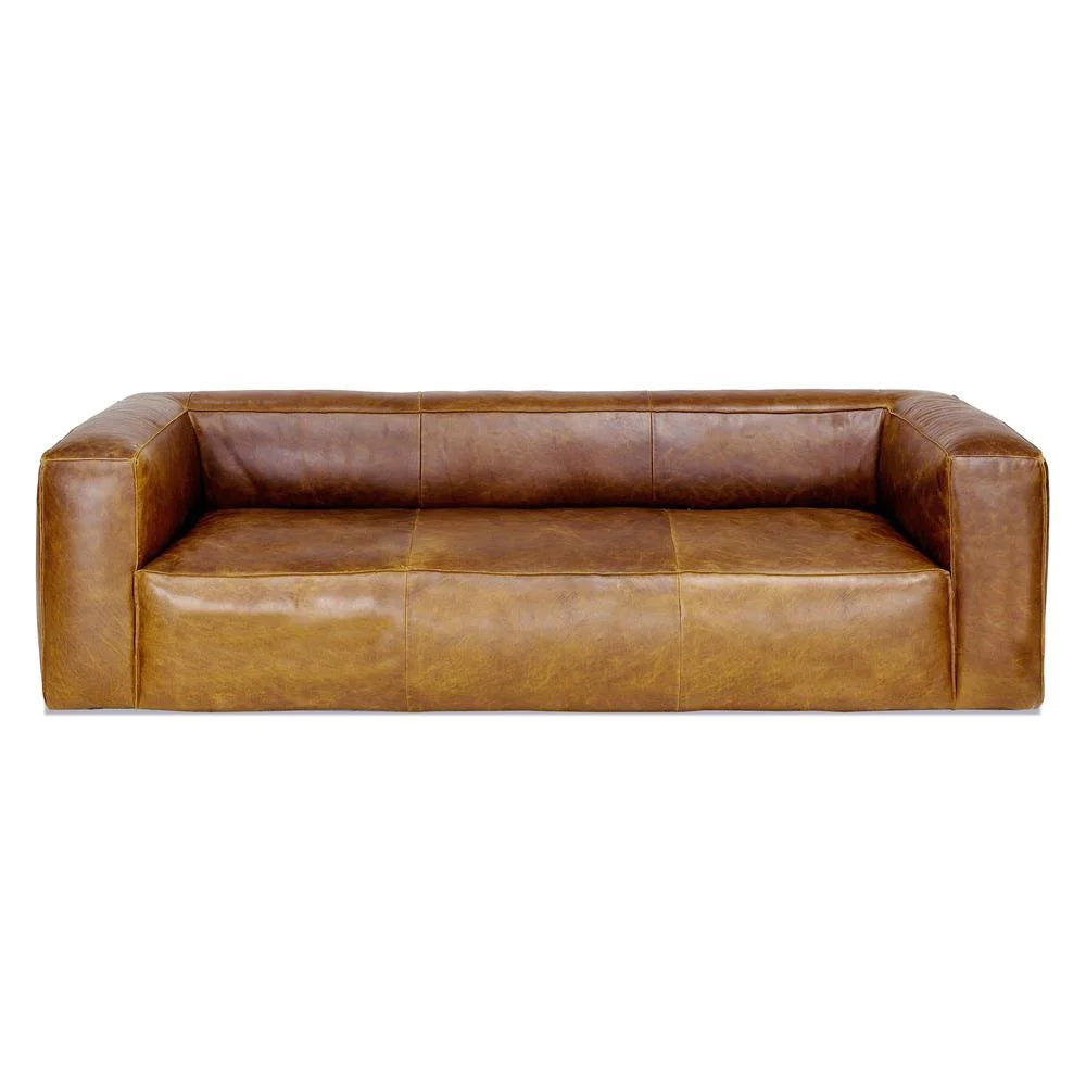 Cognac Leather Sofa J565