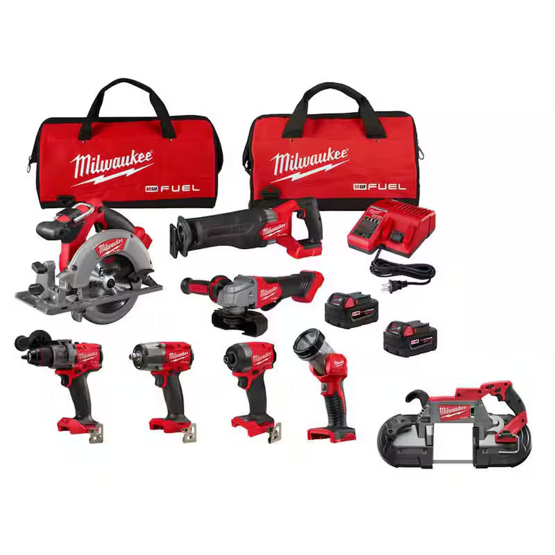 18V Lithium-Ion Brushless Cordless Combo Kit with 5.0 Ah Batteries 7-Tool U68456