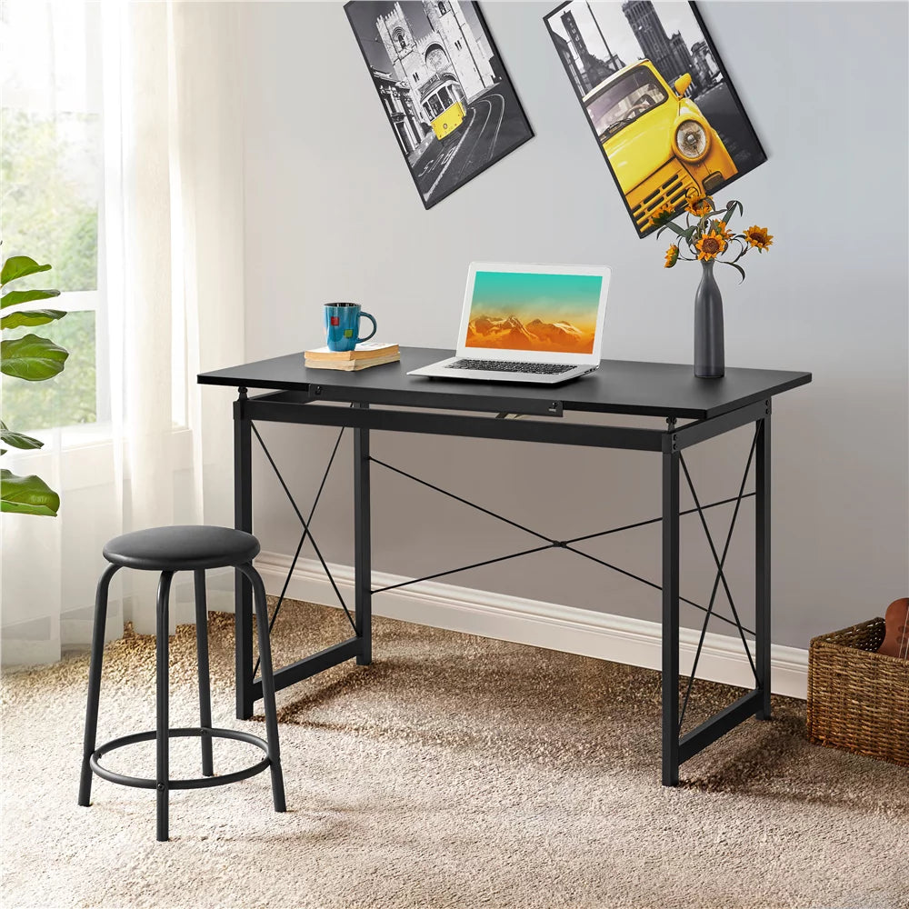 Black Adjustable Drafting Table X13615