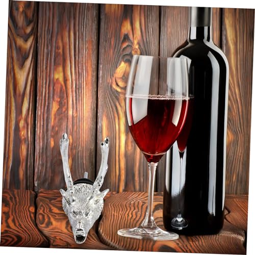 Deer Head Wine Pourer Aerator Bottle Stopper with Silicone Stopper B48553