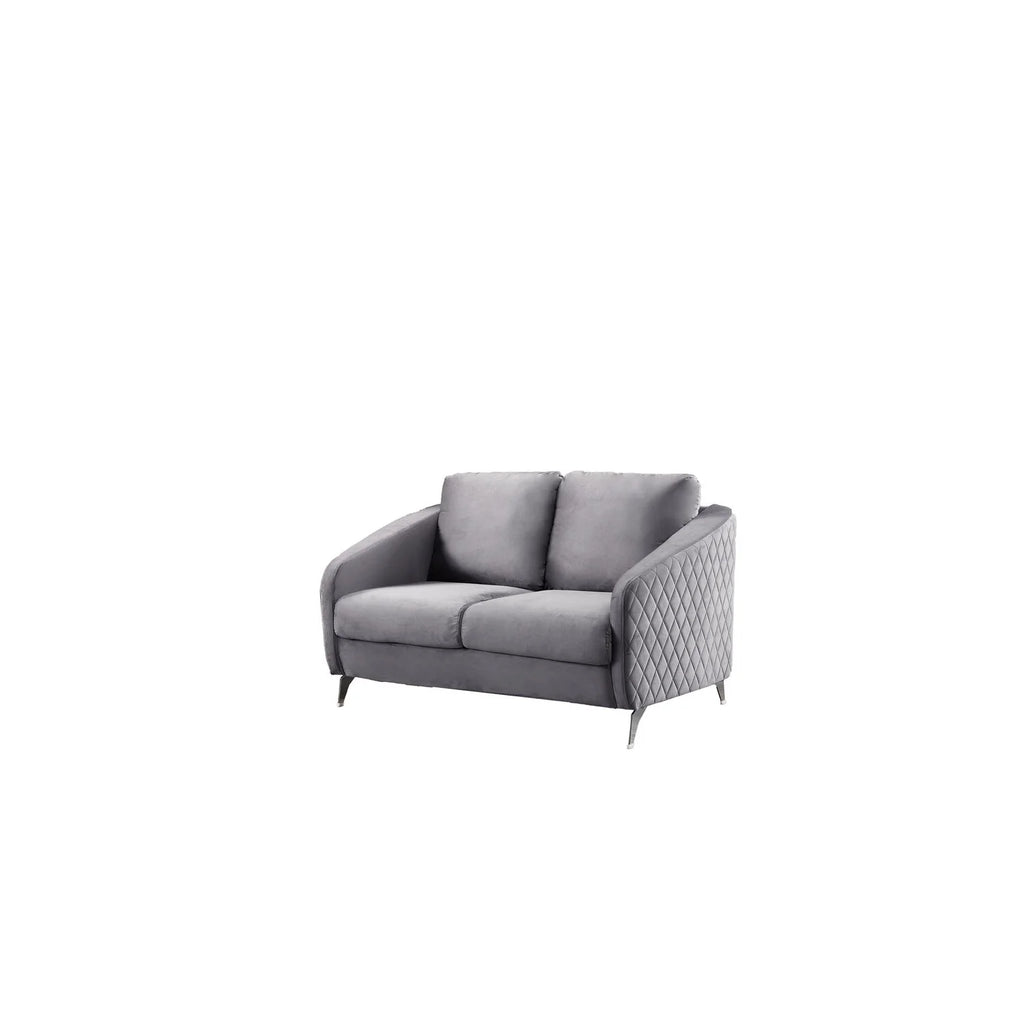 Grey Velvet Sofa Loveseat Z17694