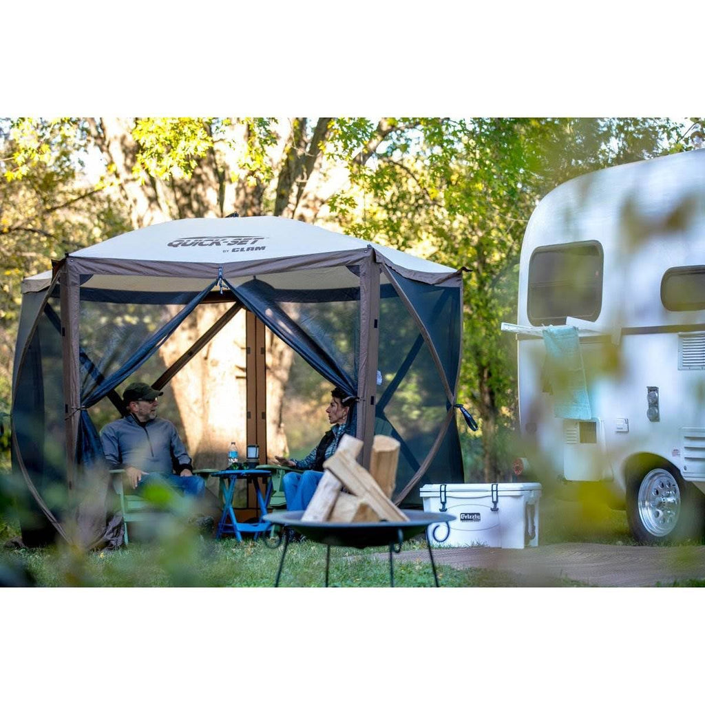 Portable Outdoor Gazebo Canopy Shelter Brown 2 Pack K18302