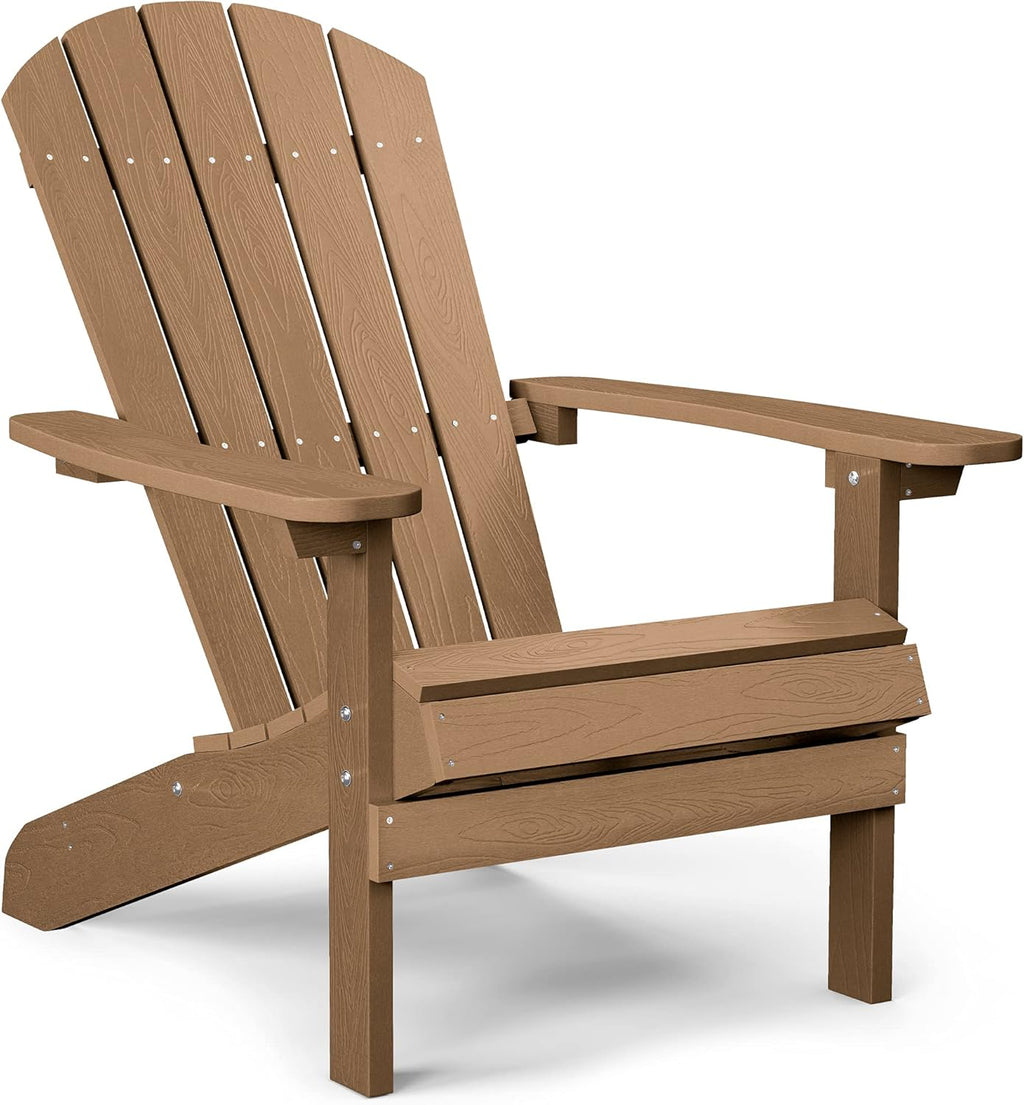 Adirondack Chairs Set of 2 Plastic Weather Resistant Grey S291
