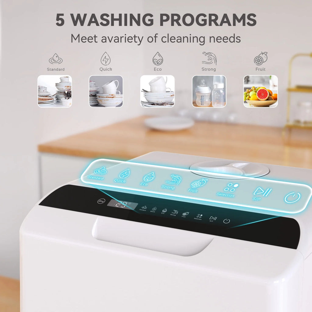 Portable Countertop Mini Dishwasher with 5-Liter Water Tank H744635