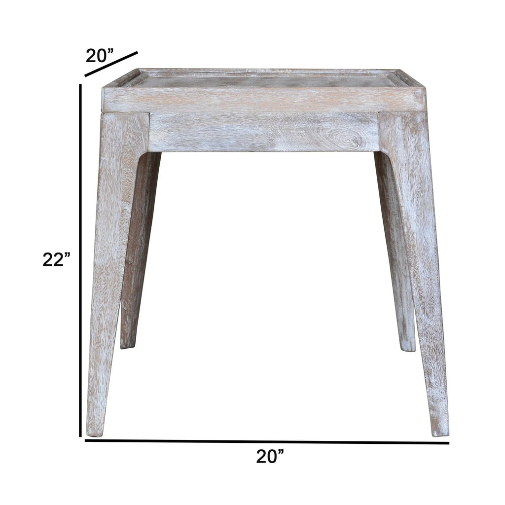 22 Inch Mango Wood End Table I607894