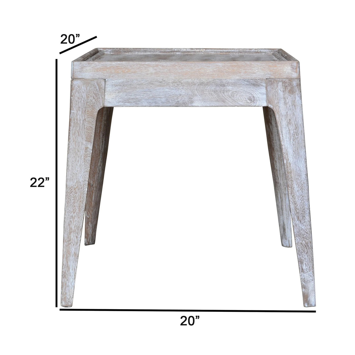 22 Inch Mango Wood End Table I607894