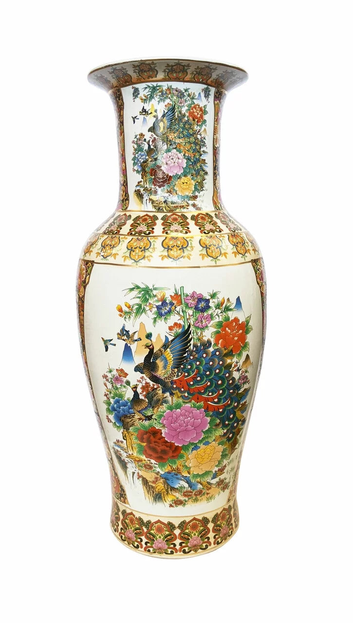 Japanese Porcelain Satsuma Vase 36" I39766
