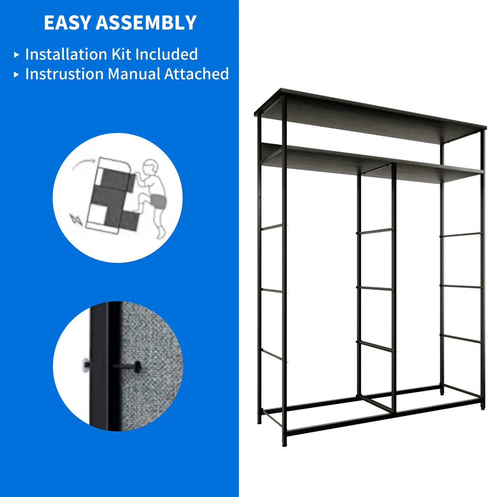 8 Drawer Fabric Dresser with Shelves U764