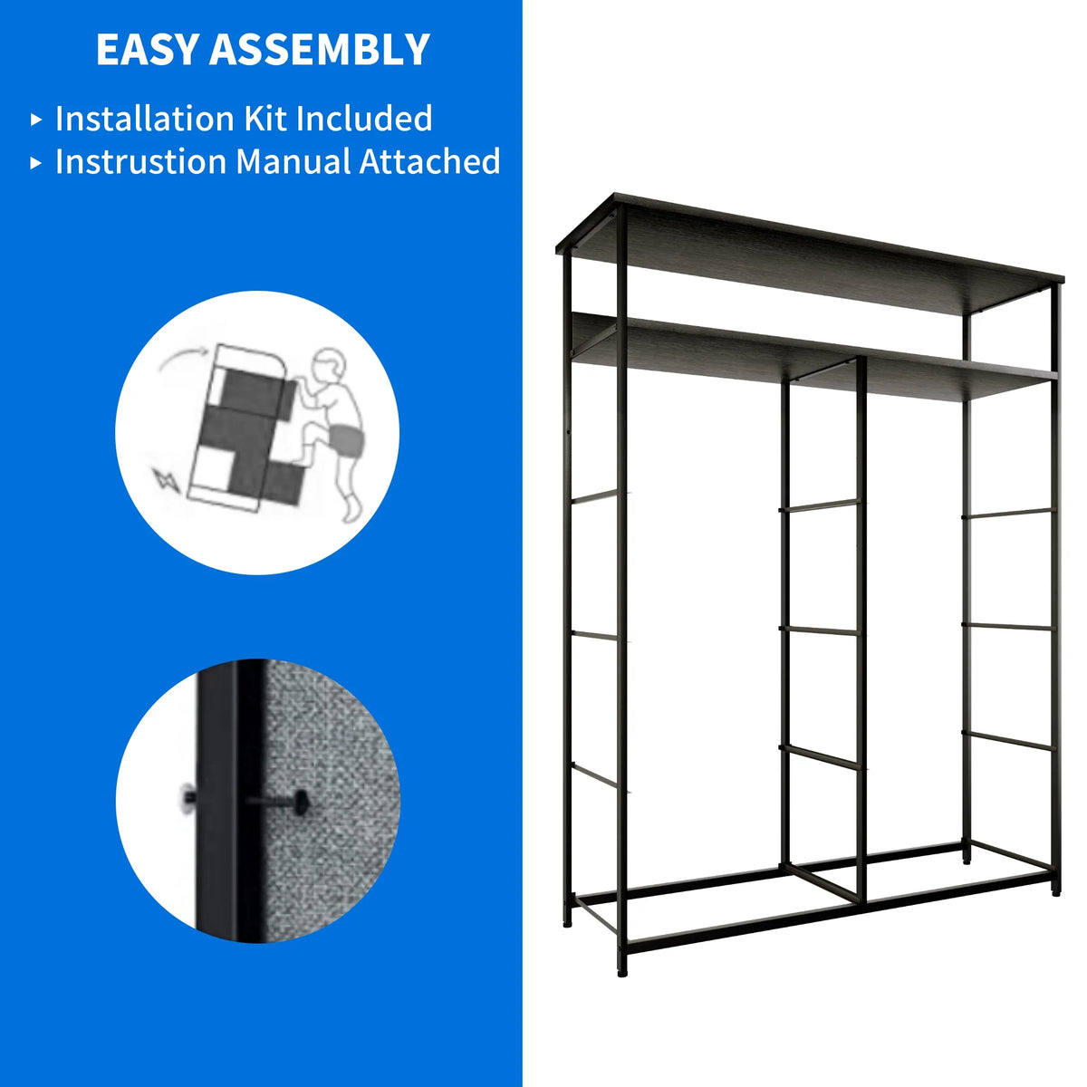 8 Drawer Fabric Dresser with Shelves U764