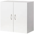 Wall Mount White Wood Bathroom Cabinet with Adjustable Shelf and Double Doors R91812