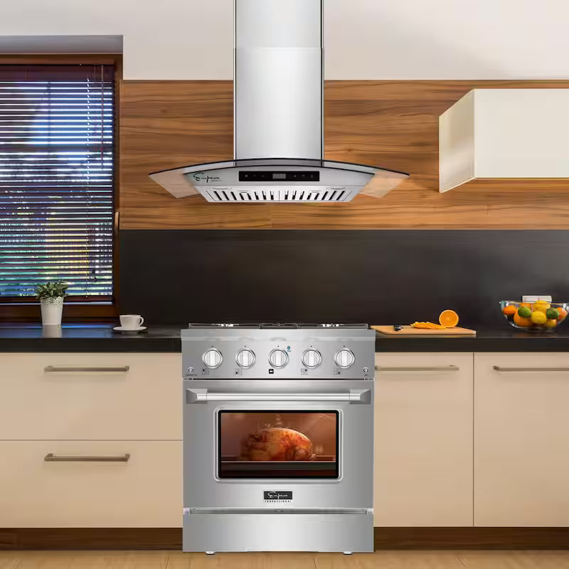 30 in. 400 CFM Stainless Steel Wall Mount Range Hood E799