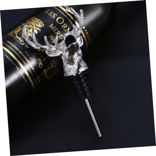 Deer Head Wine Pourer Aerator Bottle Stopper with Silicone Stopper B48553