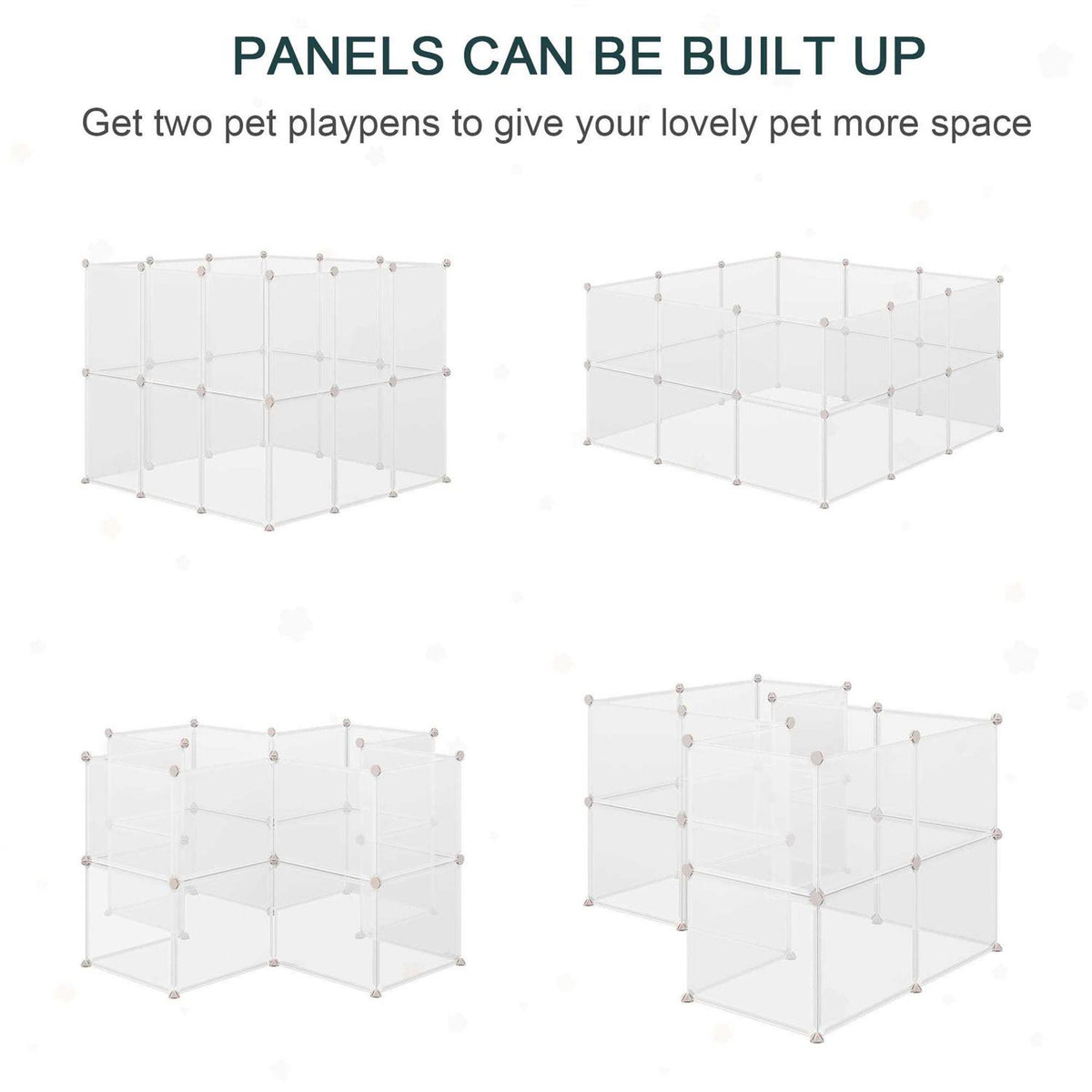 Portable Plastic Pet Playpen 12 Panels B2685