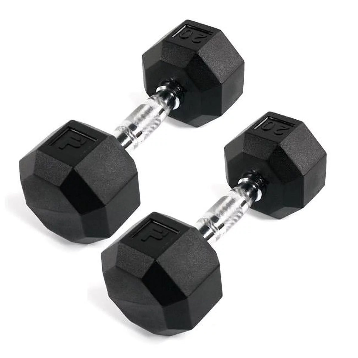 15 lbs Rubber Octagonal Dumbbell Set of 2 F40873