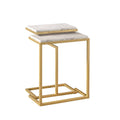 Gold White Faux Marble Top Nesting Tables F90800