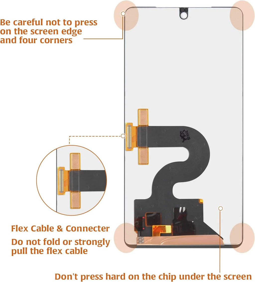 Black 5.7 Inch LCD Display Screen Replacement with Tools Y74949