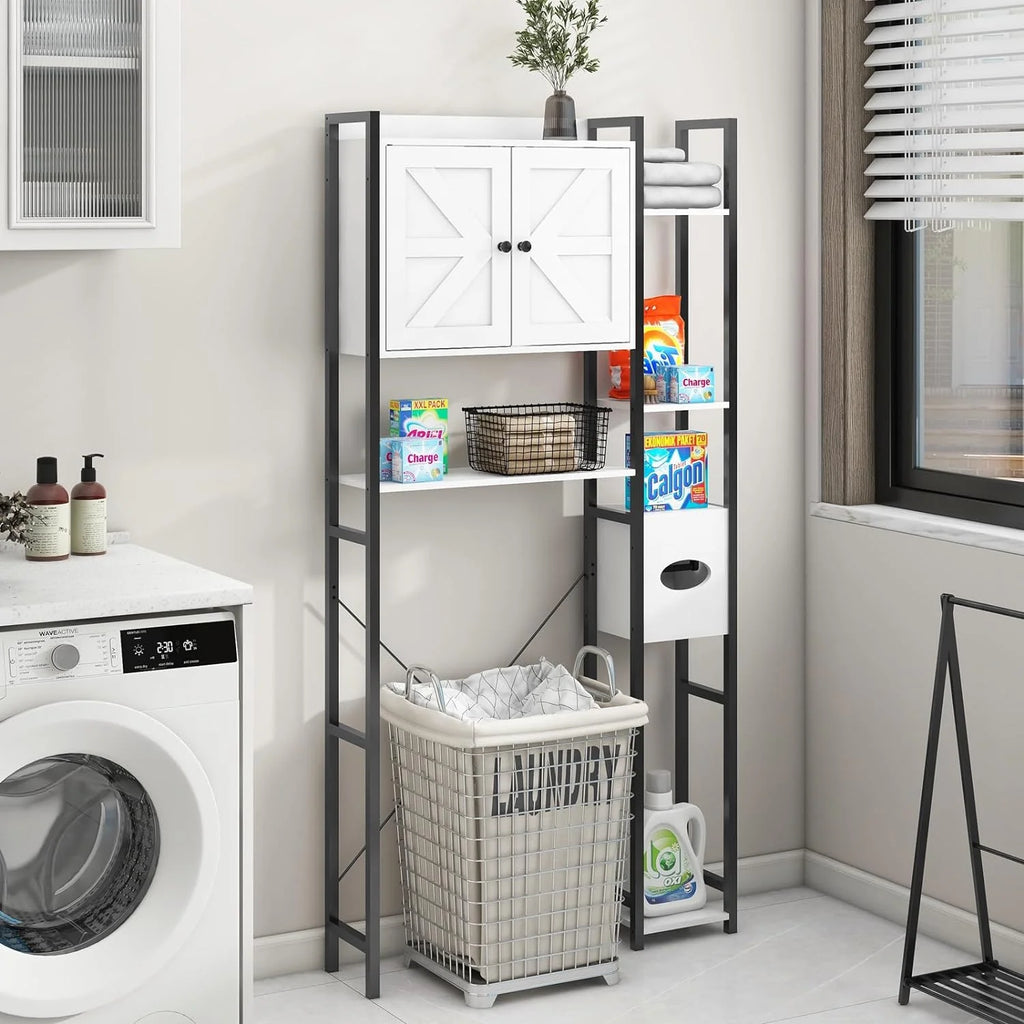 White Over The Toilet Storage Cabinet with 2 Doors X34032