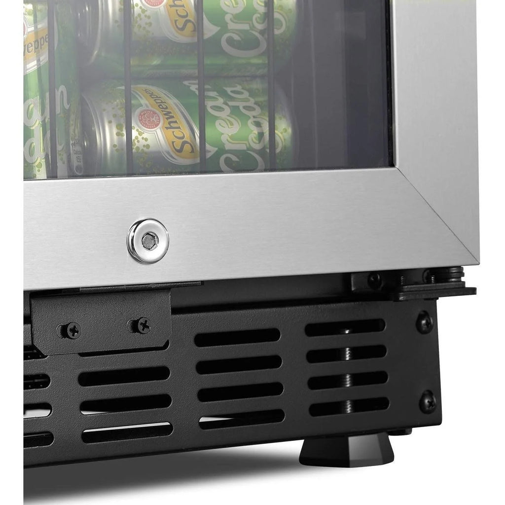 15 inch Built in Compressor Beverage Cooler 70 Cans Black E31817