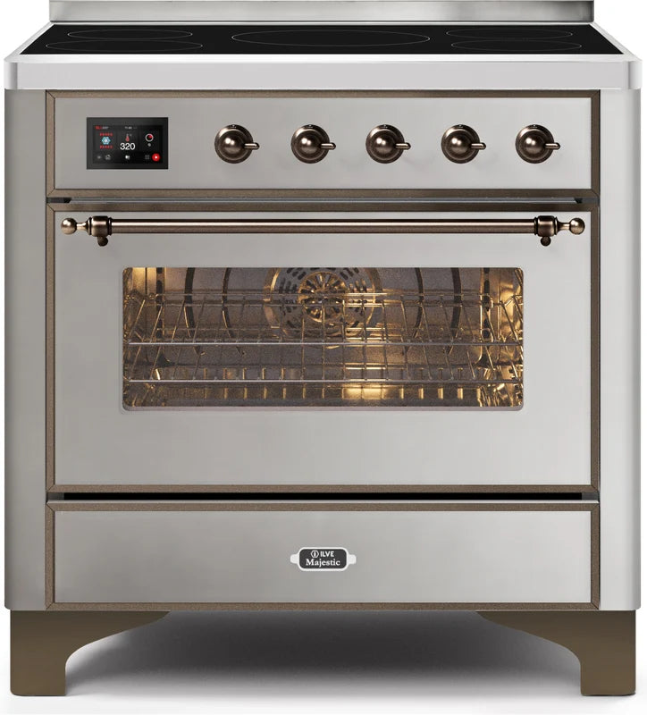 36 Induction Range with Electric Oven in Stainless Steel D856344