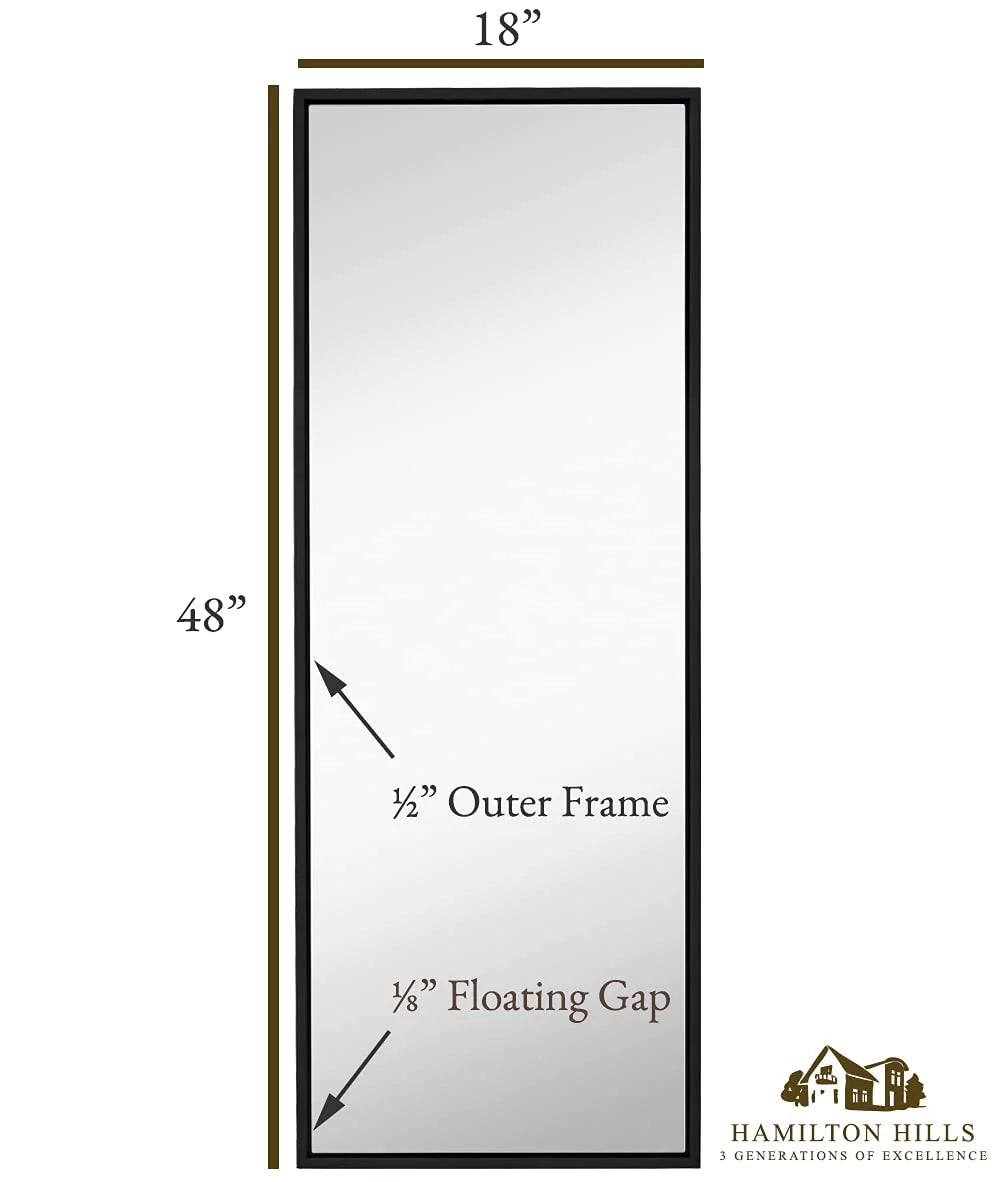 Black 18" x 48" Wall Mirror G582009