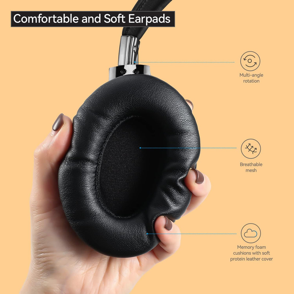 Active Noise Cancelling Wireless Bluetooth Over Ear Headphones with Microphone Q71123