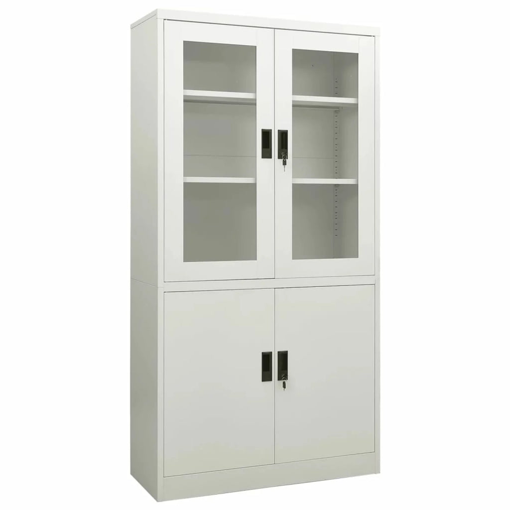 Light Gray File Storage Cabinet with 3 Adjustable Shelves J269226