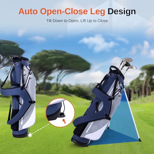 Lightweight Golf Stand Bag with 4-Way Dividers and Dual Straps M35168