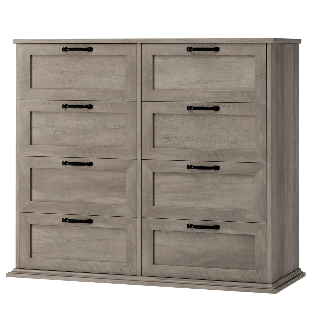 White 8 Drawer Wood Dresser F8523