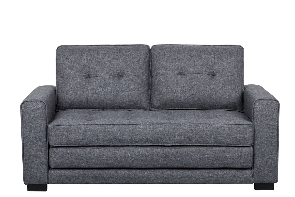 Dark Gray Convertible Sleeper Loveseat L304