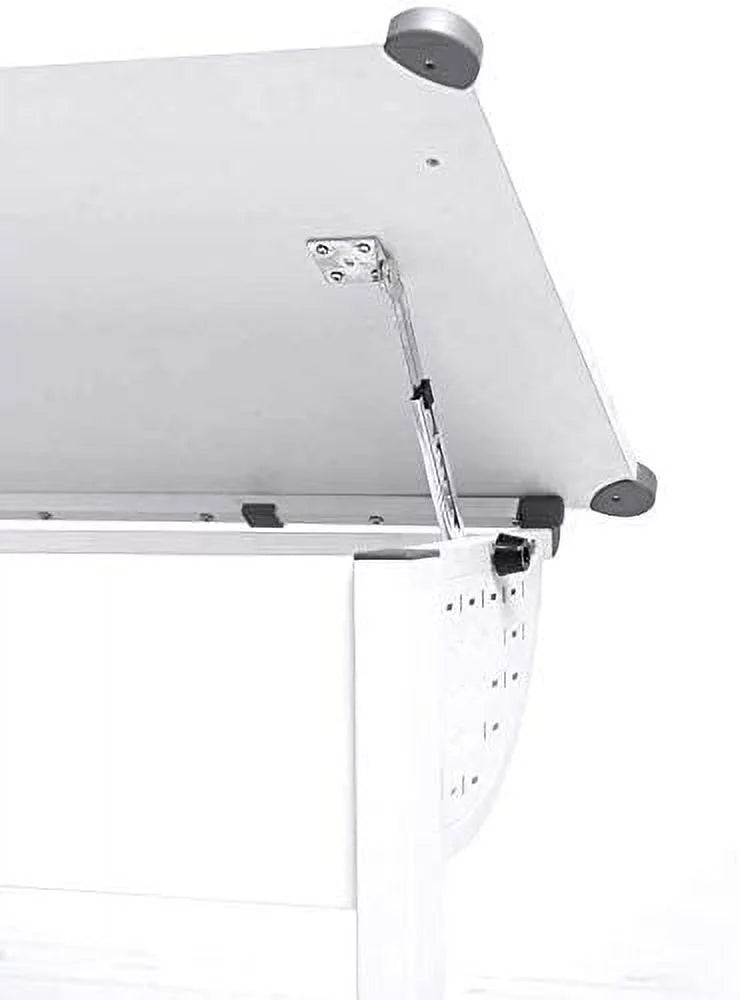 Adjustable Height Study Table with Tilting Desktop and Storage A492