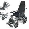 Electric Wheelchairs 25 Miles Lightweight Folding Power Wheelchair Aluminum E20130