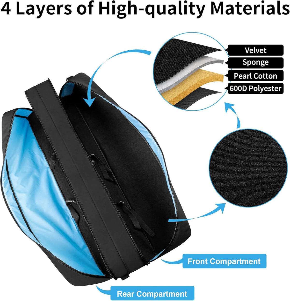 Double-Layer Padded Telescope Case with Accessories Bag A2310