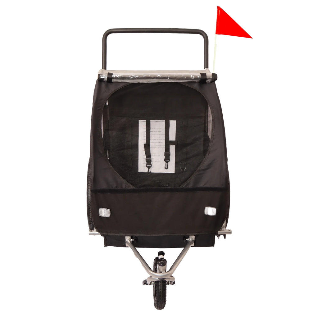 Double 2 Seat Foldable Bike Trailer Stroller M1965