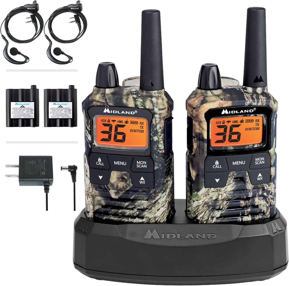 Camo 2 Radios Two Way Radio with NOAA Weather Scan M827795
