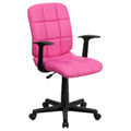 Pink Vinyl Task Chair with Nylon Arms F2351