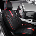 Leather Car Seat Covers Front Row Black Red A832212