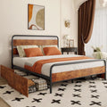 Queen Bed Frame with 4 Storage Drawers P506
