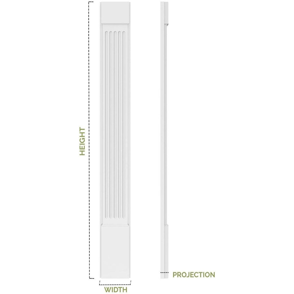 PVC Pilaster with Decorative Capital & Base (Pair) L5268