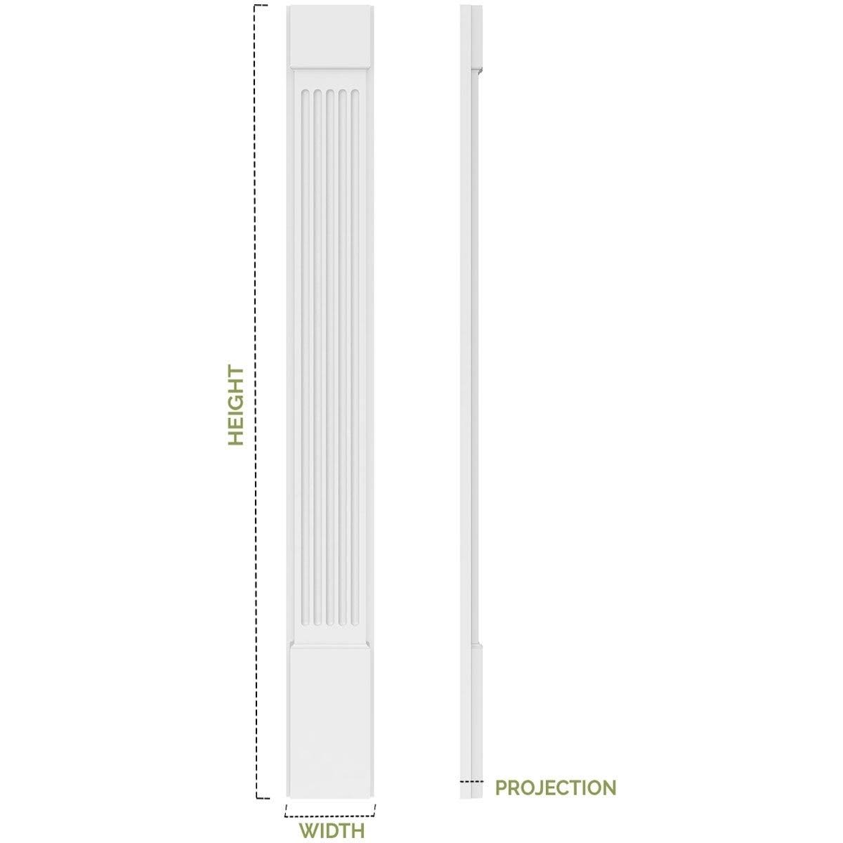 PVC Pilaster with Decorative Capital & Base (Pair) L5268