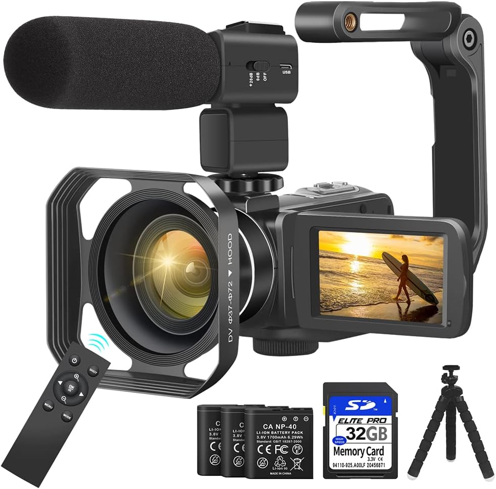 4K 56MP Camcorder with External Mic X92947